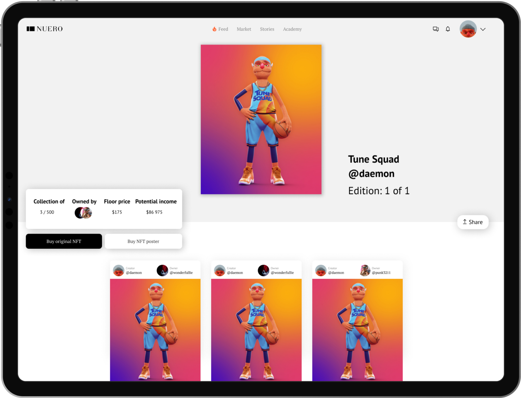 nft ipad mockup